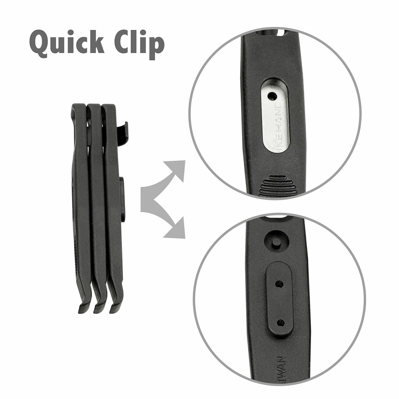 BIKEHAND Bike Bicycle Plastic/Metal Boosted/Steel Boosted Tool Tire Levers - Road Mountain MTB Bike Use - Great to Remove Tire at Ease and Replace The Tubes Without Damaging The Wheels - Image 4