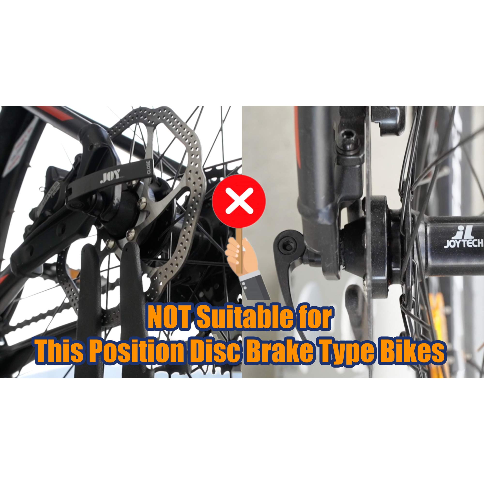 BIKEHAND Solid Steel Bicycle Floor Type Hub Mount Parking Rack, Black, 11 in Wide Base, Fits 26-700c Bikes - Image 3