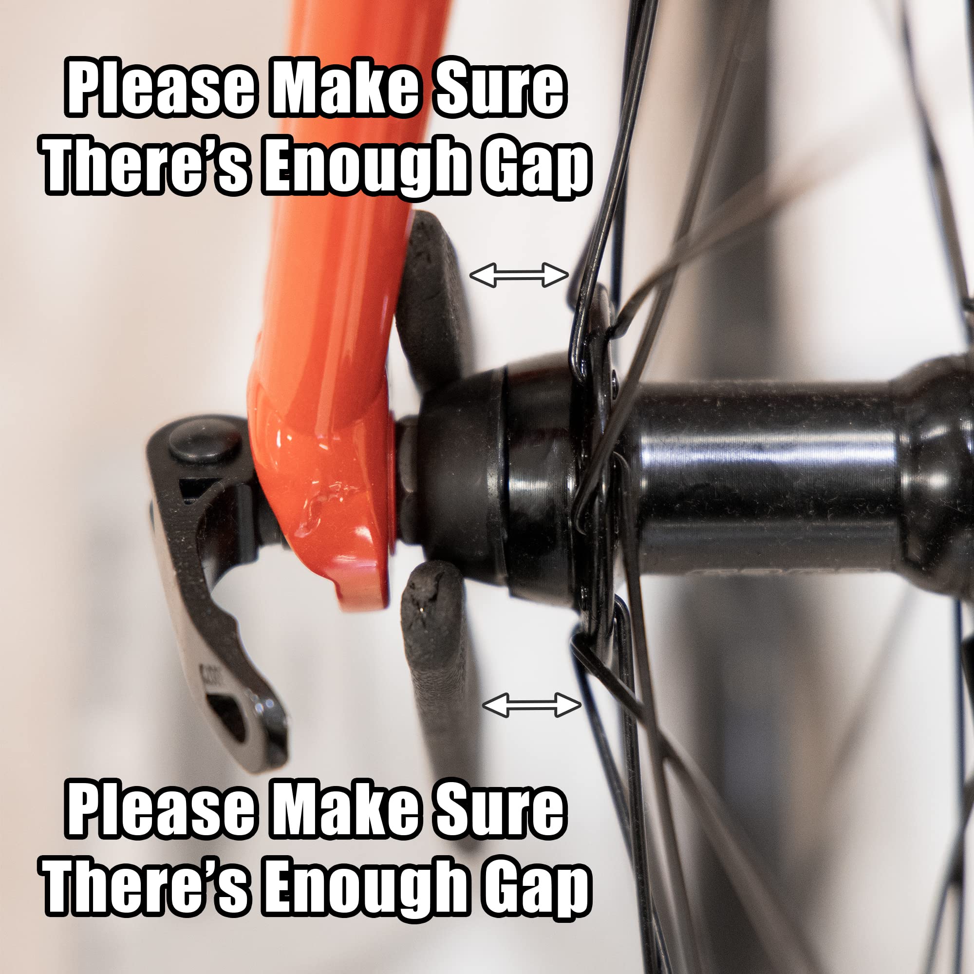BIKEHAND Solid Steel Bicycle Floor Type Hub Mount Parking Rack, Black, 11 in Wide Base, Fits 26-700c Bikes - Image 7