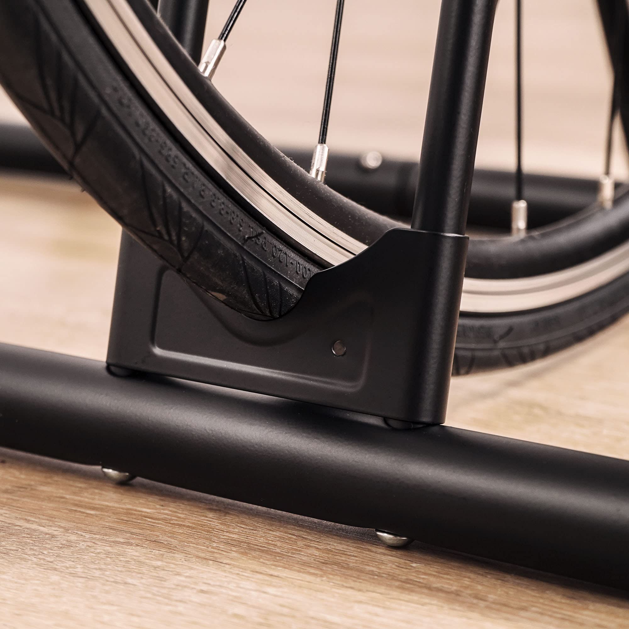 CyclingDeal Bicycle Floor Parking Rack Stand - for Mountain MTB Road Bike - Indoor Home Garage Storage - Classic 3 Bikes - Image 4