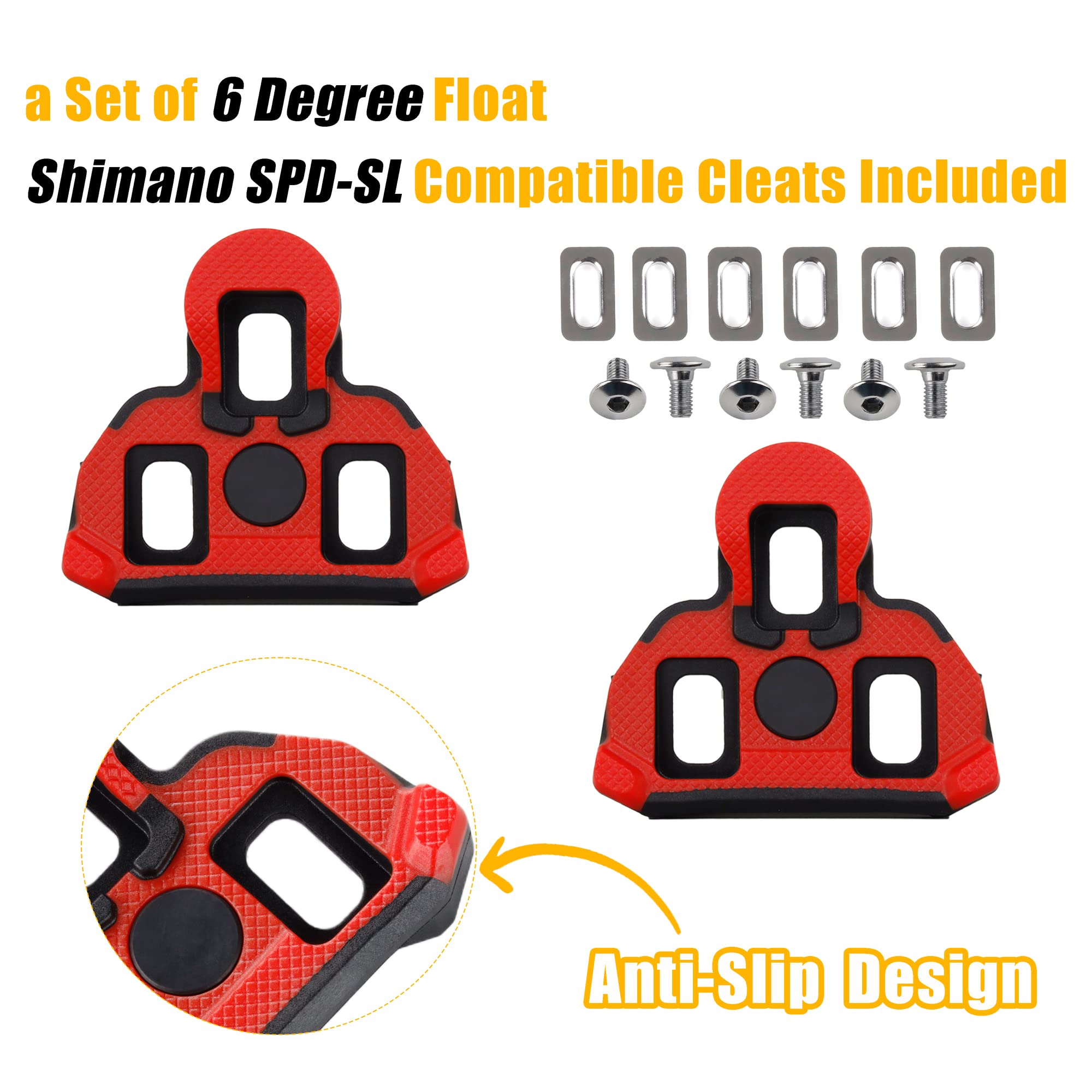 CyclingDeal Bicycle Shoes Cleats Adapters Bundle - for MTB Shoes to Use with Road Bike Pedals' Cleats - Converting Adapters & for Shimano SPD-SL Compatible Cleats Included - for for Shimano Road Bike - Image 3