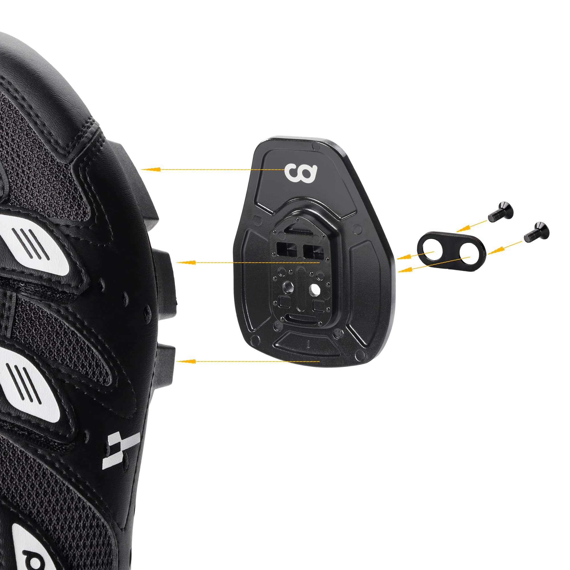 CyclingDeal Bicycle Shoes Cleats Adapters Bundle - for MTB Shoes to Use with Road Bike Pedals' Cleats - Converting Adapters & for Shimano SPD-SL Compatible Cleats Included - for for Shimano Road Bike - Image 5