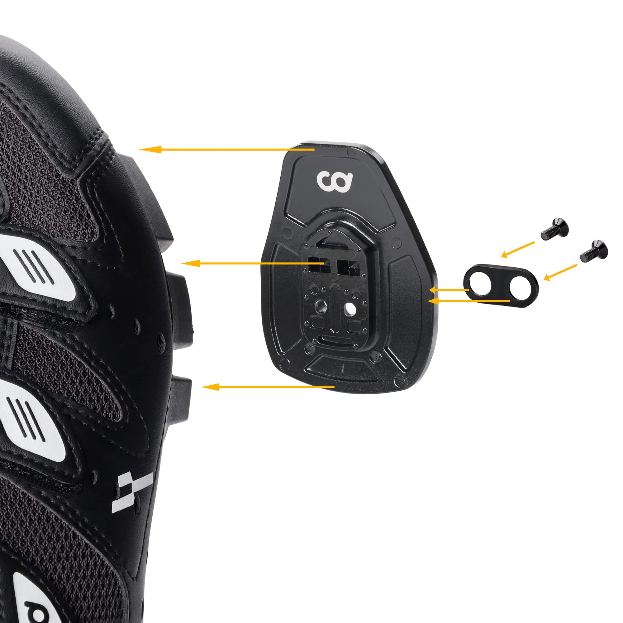 CyclingDeal Bicycle Shoes Cleats Adapters - for MTB Shoes to Use with Cleats of Road Bike Pedals - Compatible with Shimano SPD-SL, Look KEO & Look Delta - Converting Adapters ONLY - Image 4