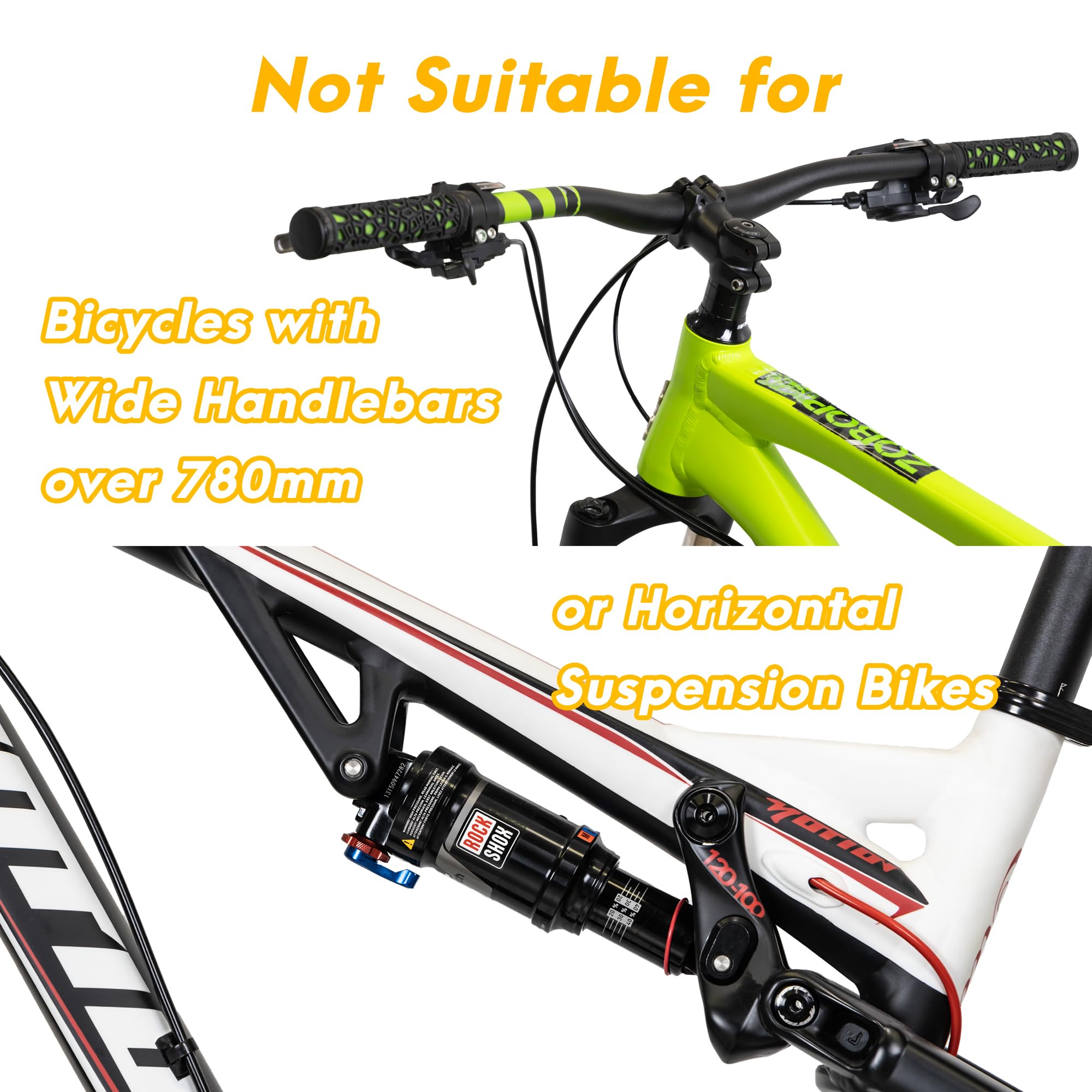 CyclingDeal Bike Wall Mount Rack - Adjustable, Extendable & Foldable - Indoor Storage Horizontal Cycling Hook Hanger Organiser - Safe & Secure for MTB, Road Bicycles in Garage or Home - Pack of 1 - Image 6