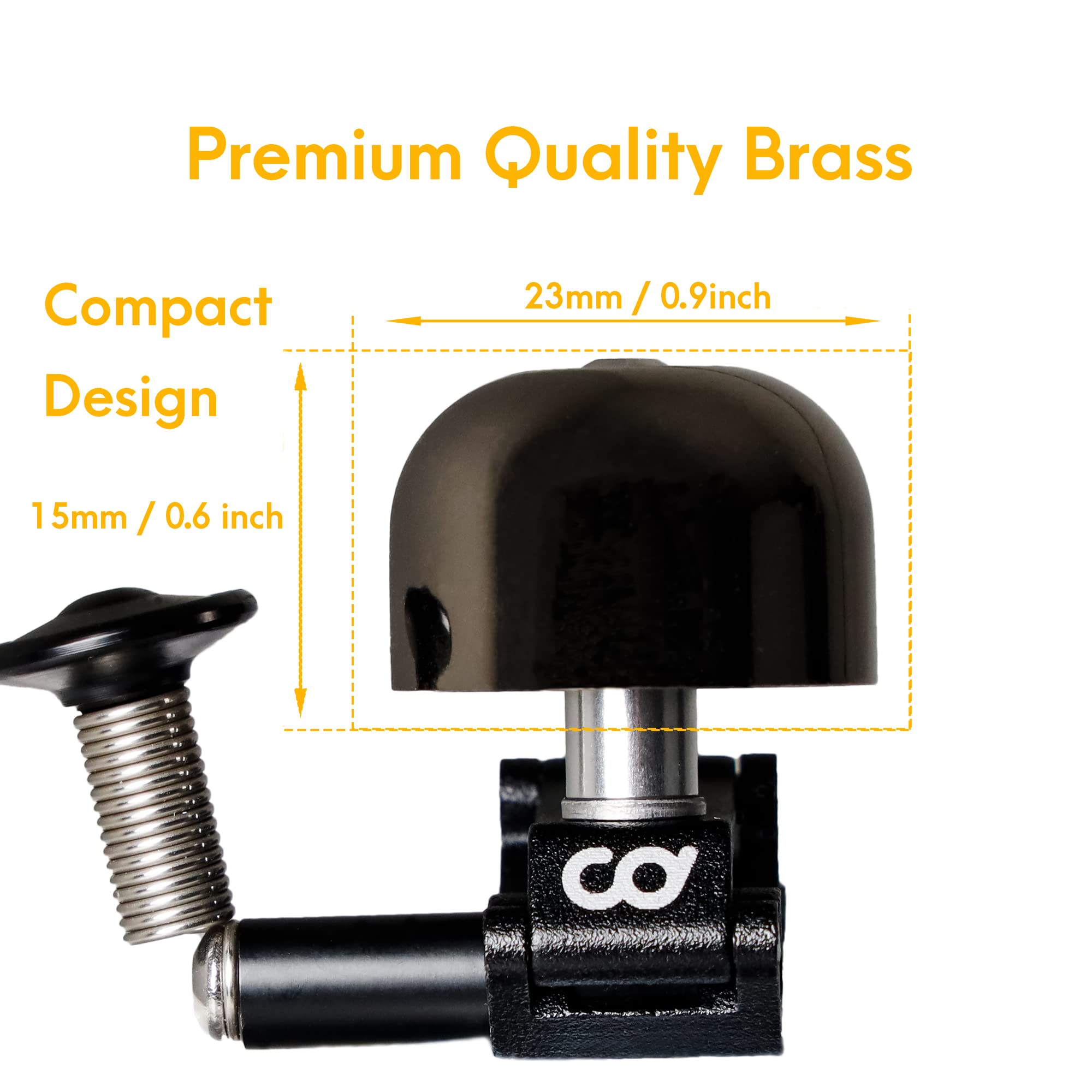 CyclingDeal Cable Clip Design Bike Bell Bicycle Horn – Ideal for Road MTB Cycling Hybrid E-Bikes Beach Cruisers Fits All Bikes - Loud Clear Crisp Sound - Image 4