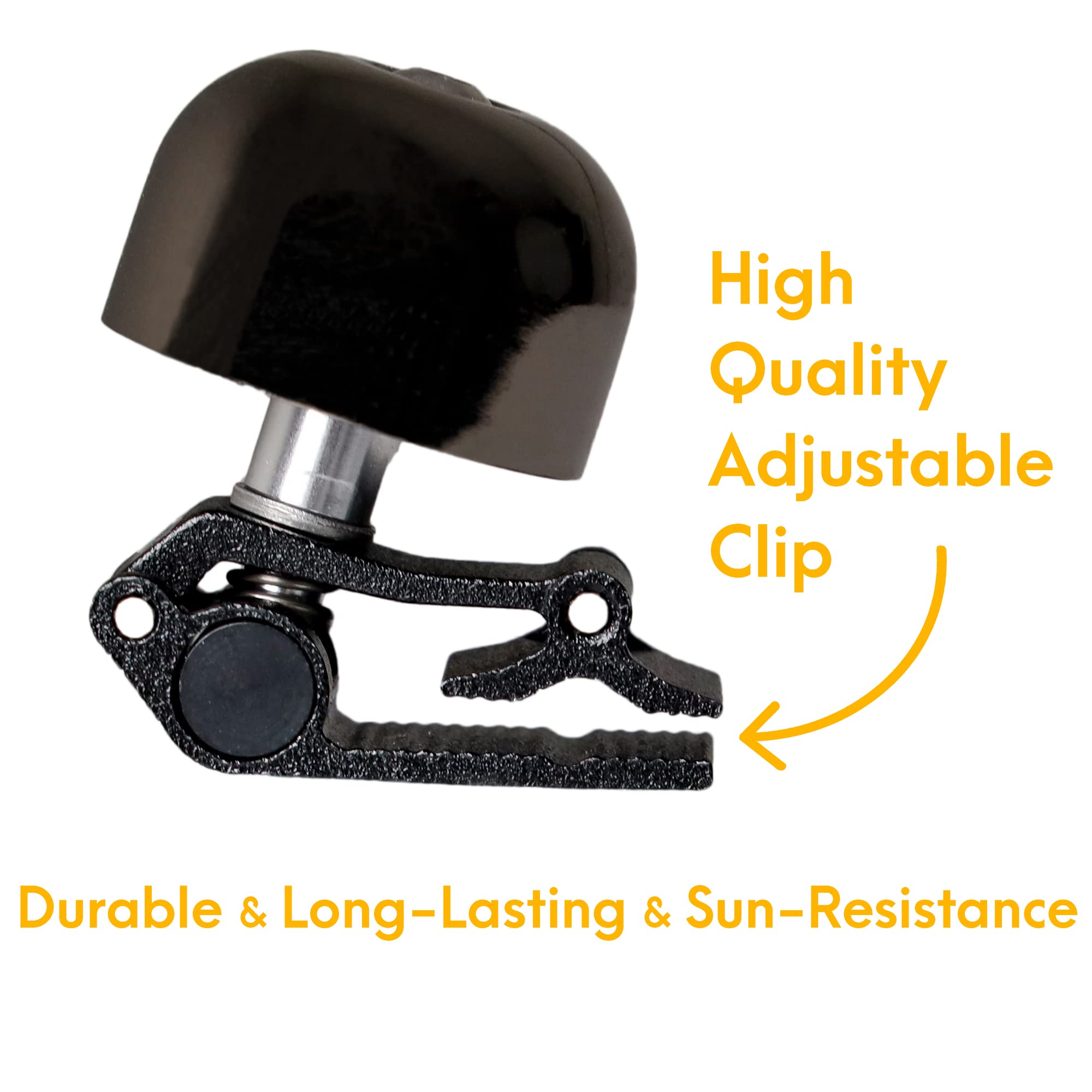 CyclingDeal Cable Clip Design Bike Bell Bicycle Horn – Ideal for Road MTB Cycling Hybrid E-Bikes Beach Cruisers Fits All Bikes - Loud Clear Crisp Sound - Image 5
