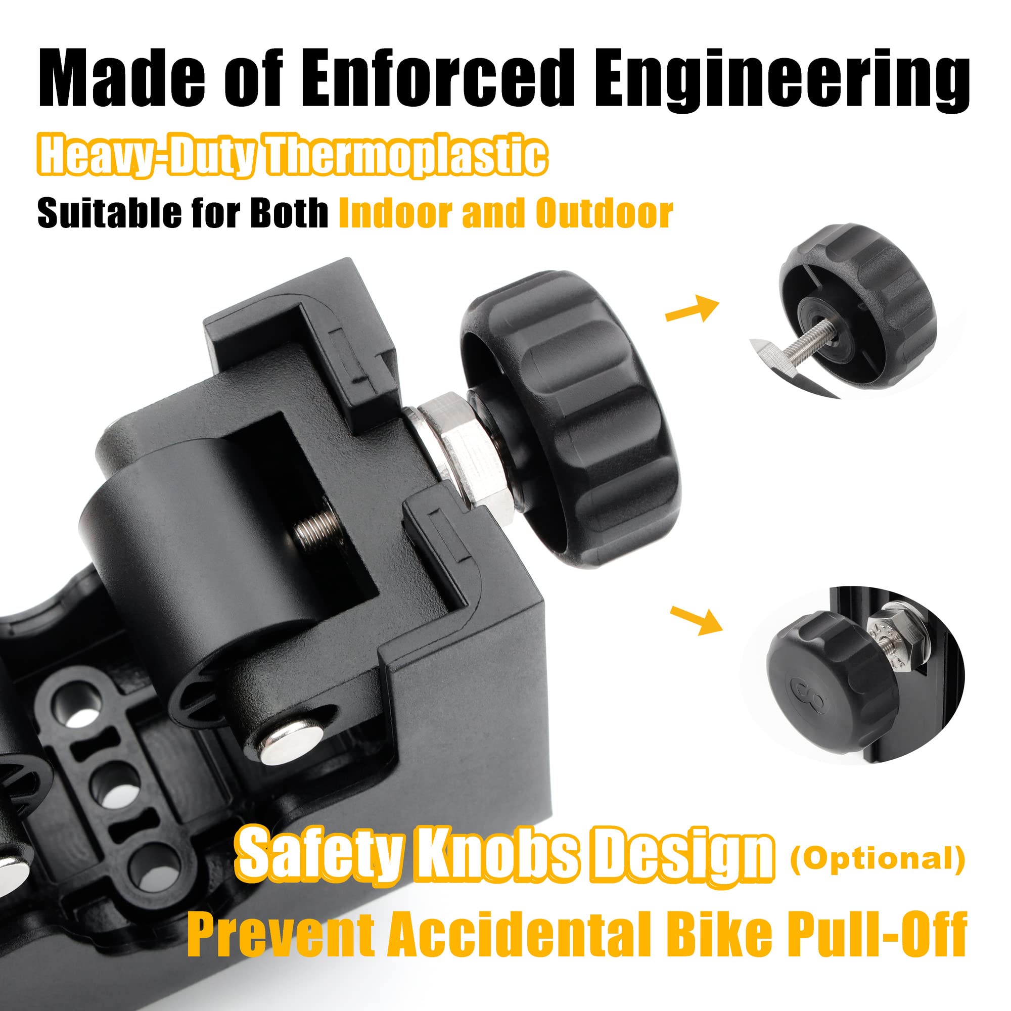 CyclingDeal Bike Tire Bicycle Clip Storage Wall Mount Rack - Premium Quality Clip for Outdoor & Indoor - Safe & Secure for Storing Road Mountain Bikes in Garage or Home - Road Bike 23-28mm (Pack of 2) - Image 5