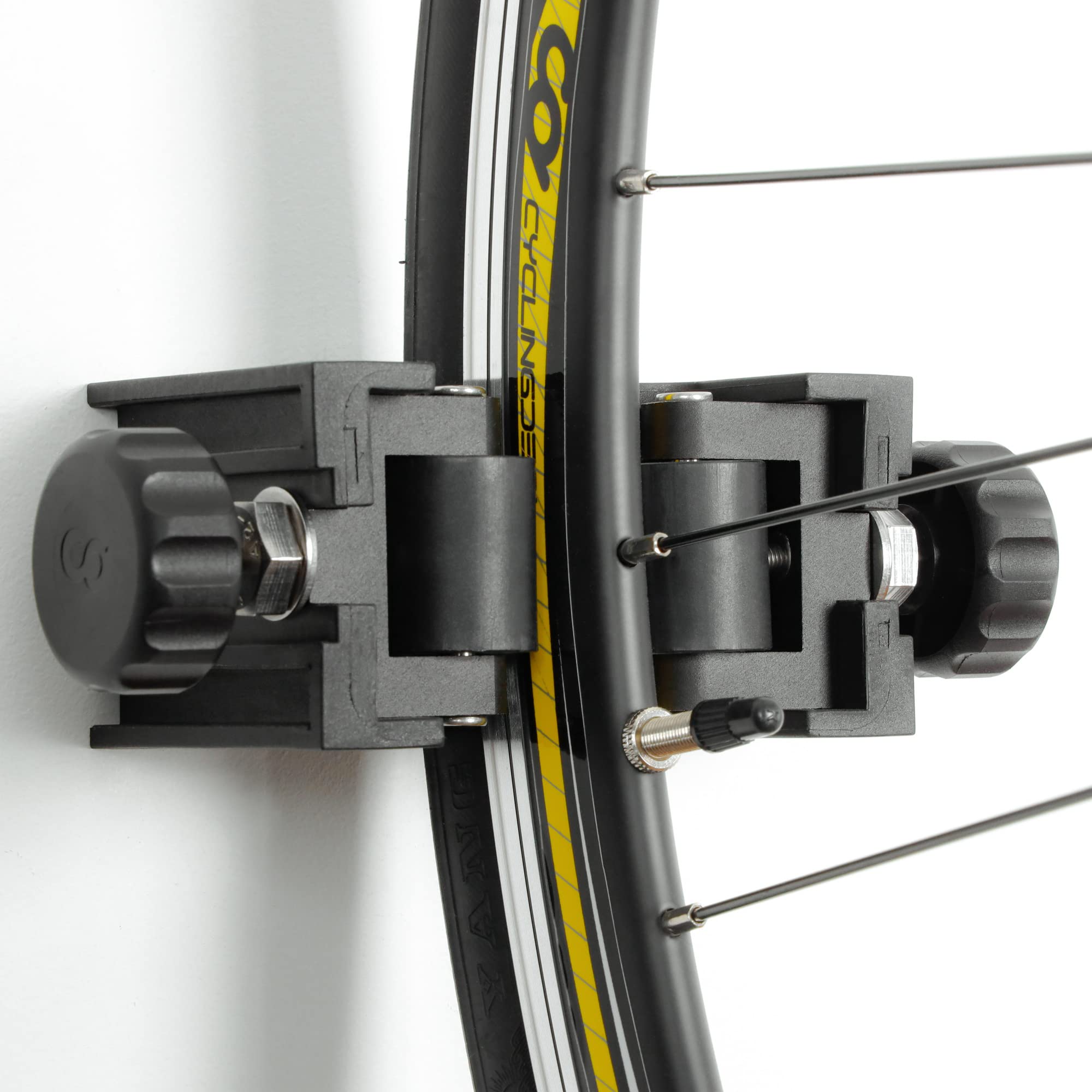 CyclingDeal Bike Tire Bicycle Clip Storage Wall Mount Rack - Premium Quality Clip for Outdoor & Indoor - Safe & Secure for Storing Road Mountain Bikes in Garage or Home - Road Bike 23-28mm (Pack of 2) - Image 7