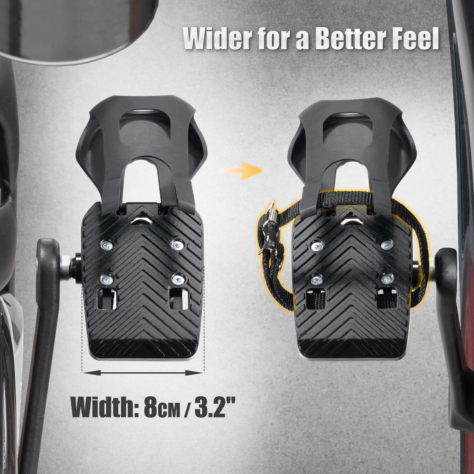 CyclingDeal Toe Cages - Compatible with Peloton Bike & Bike+ Pedals - Convert Peloton Pedals to Dual Function Pedals - Ride with Sneakers - Image 4