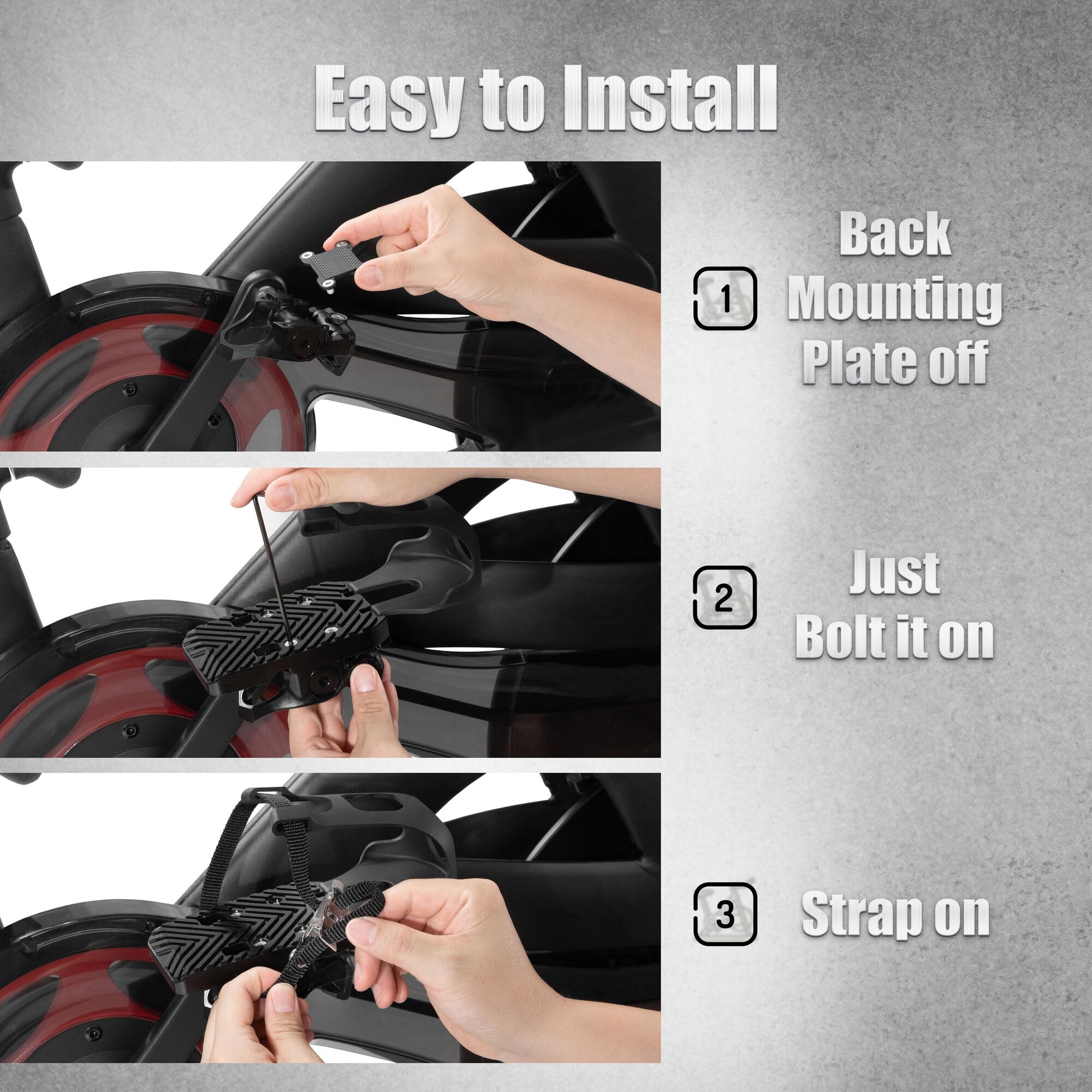 CyclingDeal Toe Cages - Compatible with Peloton Bike & Bike+ Pedals - Convert Peloton Pedals to Dual Function Pedals - Ride with Sneakers - Image 6