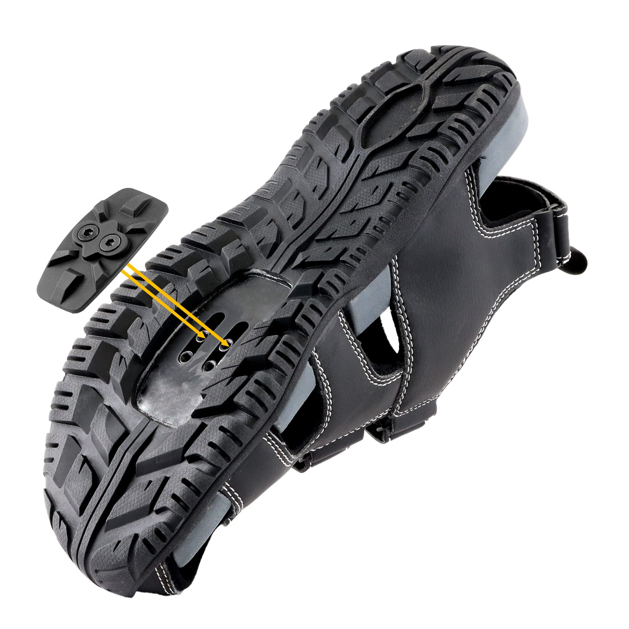 CyclingDeal Unisex Bike Sandals - Indoor Outdoor Trekking Hiking Bicycle Cycling Clip Compatible with Shimano SPD - With Removable Cleat Recess Cover - Great for Men & Women - Image 3