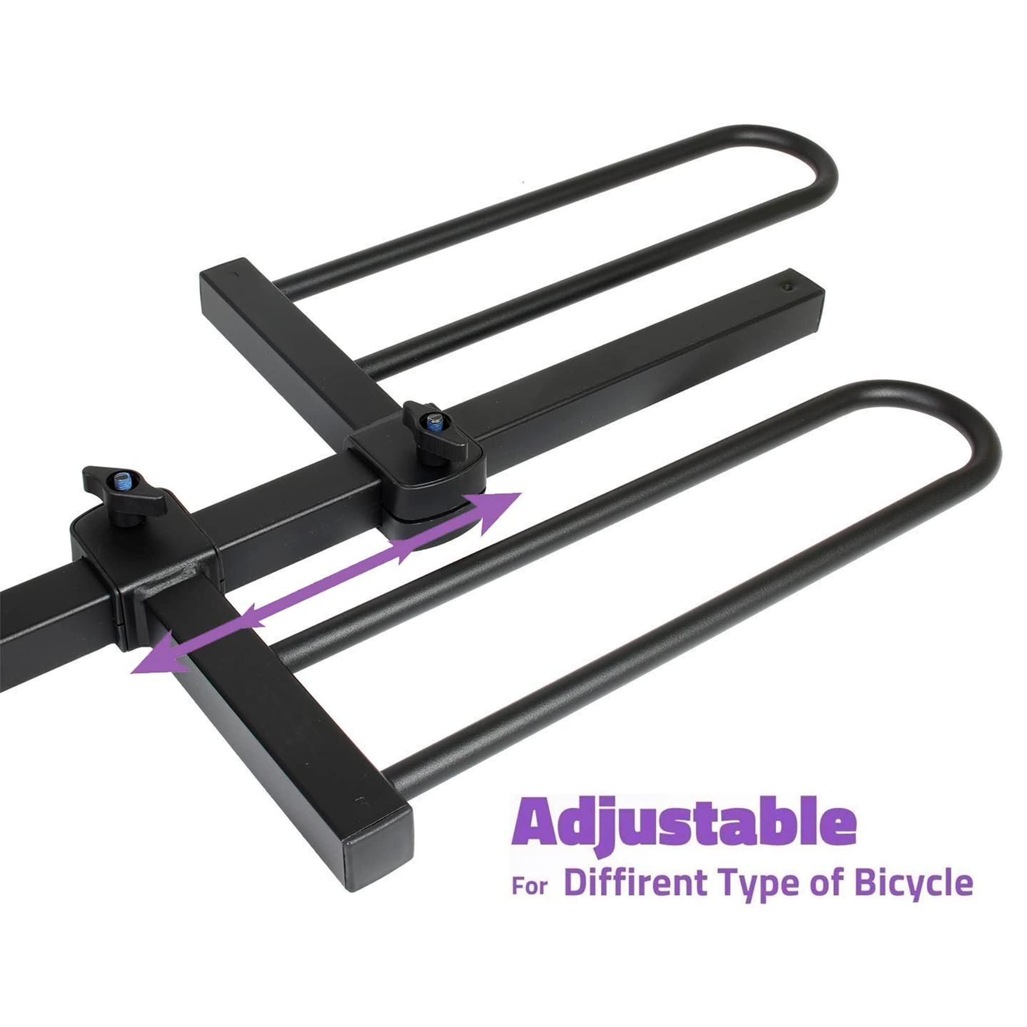 VENZO 2 Bike Bicycle Platform Style Carrier - Bike Rack for Car SUV Truck Tow Trailer Hitch Receiver Mount Size 2" - Sturdy & Rust Proof - Image 6