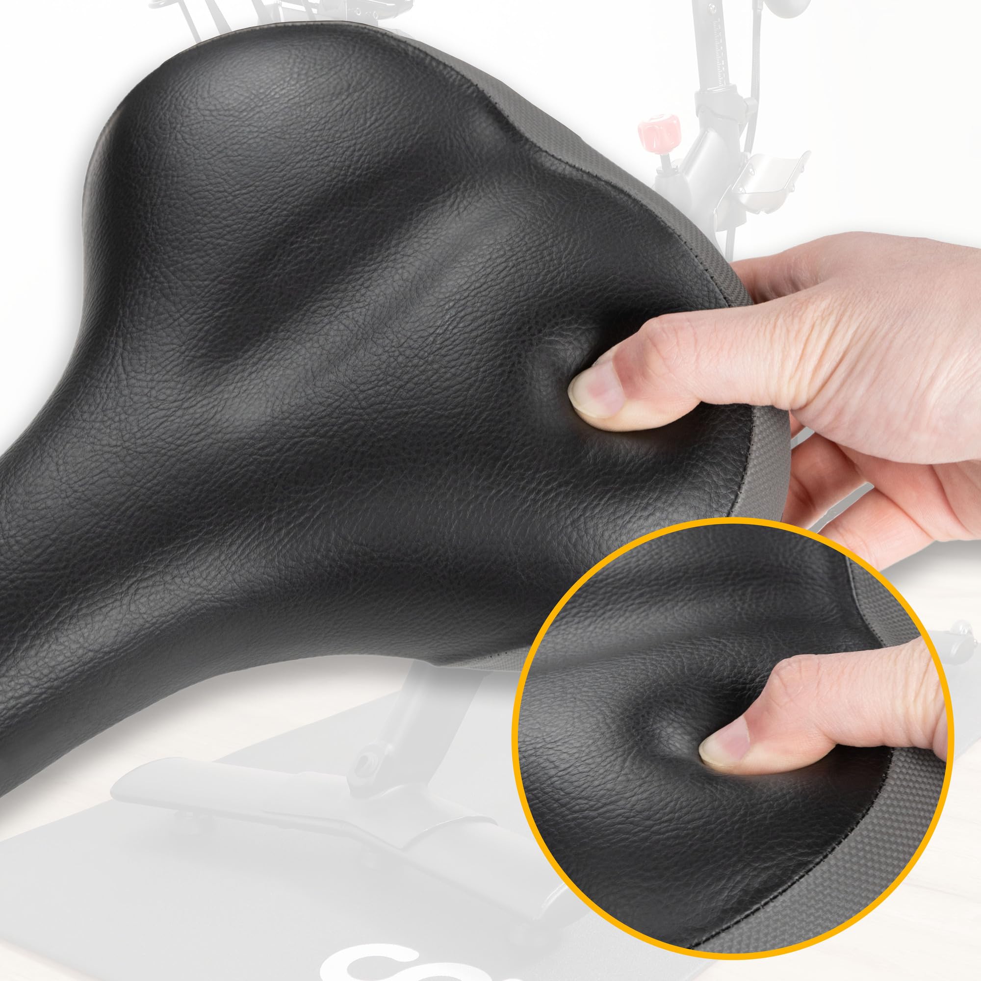 Venzo Bicycle Saddle Wide Seat - Size 10.2" x 8.6”- Compatible with Indoor Stationary Exercise Bikes Indoor, Beach Cruiser - Comfort for Men & Women - Big Large Cushioned Soft Comfortable Padded - Image 3