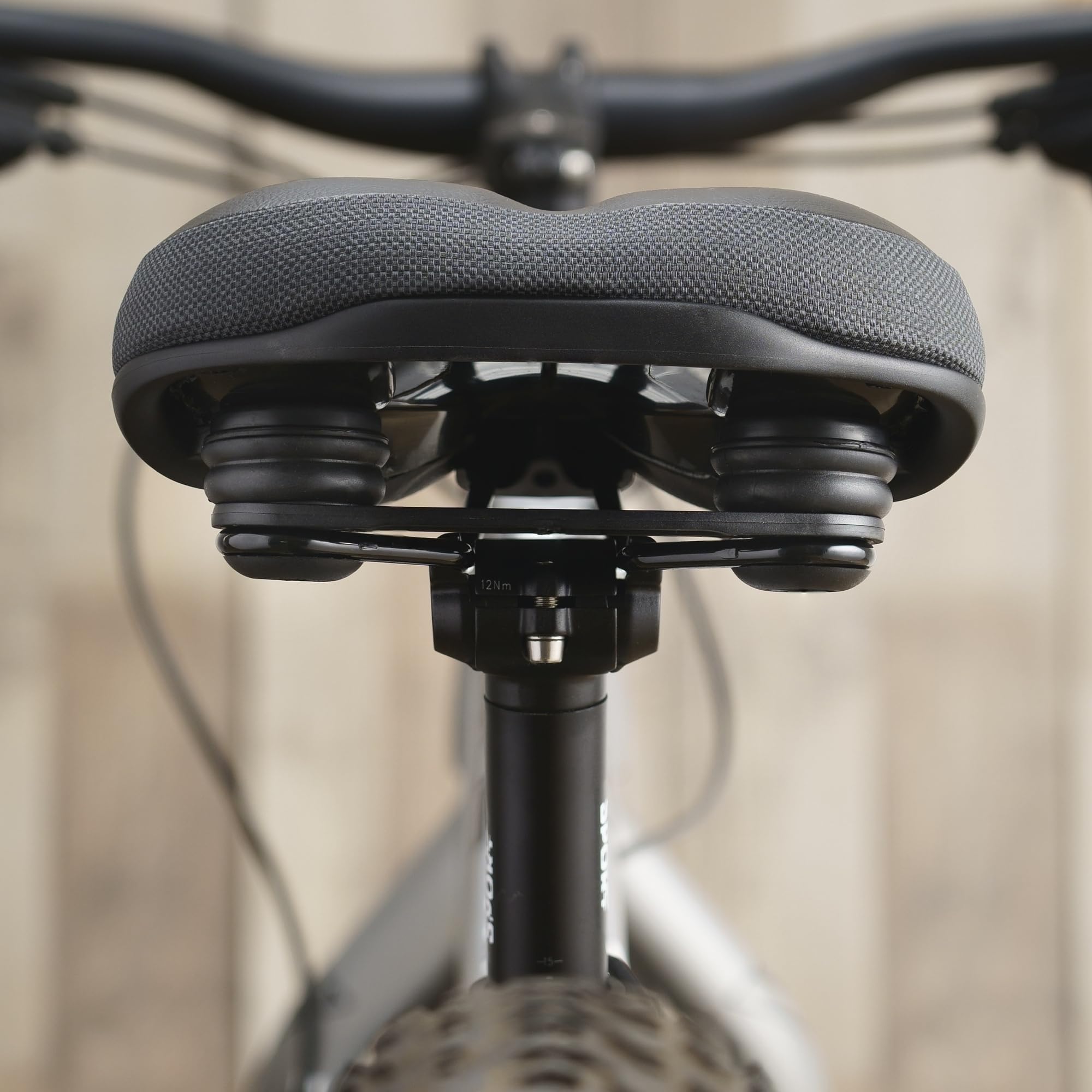 Venzo Bicycle Saddle Wide Seat - Size 10.2" x 8.6”- Compatible with Indoor Stationary Exercise Bikes Indoor, Beach Cruiser - Comfort for Men & Women - Big Large Cushioned Soft Comfortable Padded - Image 5