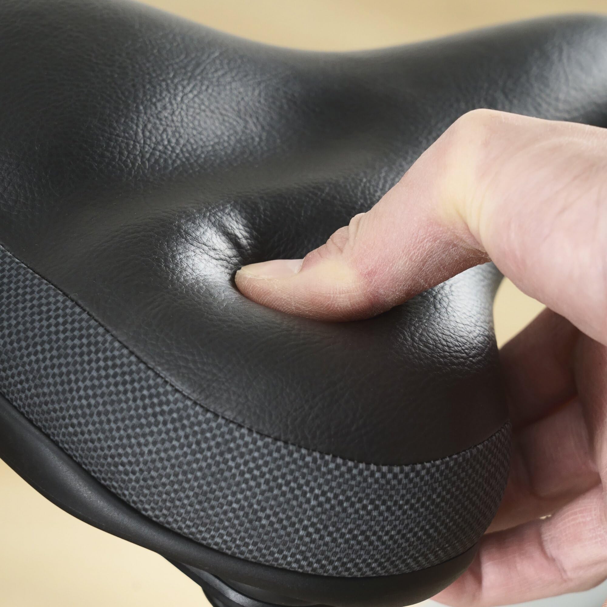 Venzo Bicycle Saddle Wide Seat - Size 10.2" x 8.6”- Compatible with Indoor Stationary Exercise Bikes Indoor, Beach Cruiser - Comfort for Men & Women - Big Large Cushioned Soft Comfortable Padded - Image 6