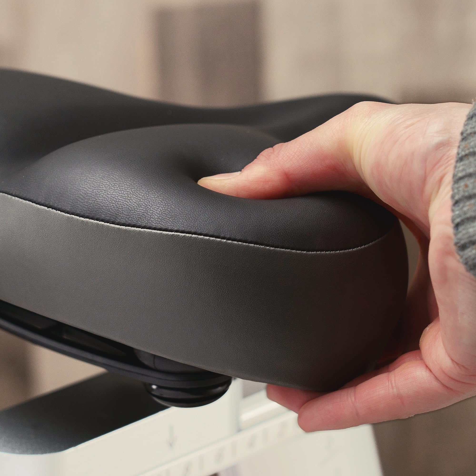 Venzo Bicycle Saddle Wide Seat - Size 10.6” x 10.4”- Compatible with Indoor Stationary Exercise Bikes Indoor, Beach Cruiser - Comfort for Men & Women - Big Large Cushioned Soft Comfortable Padded - Image 7