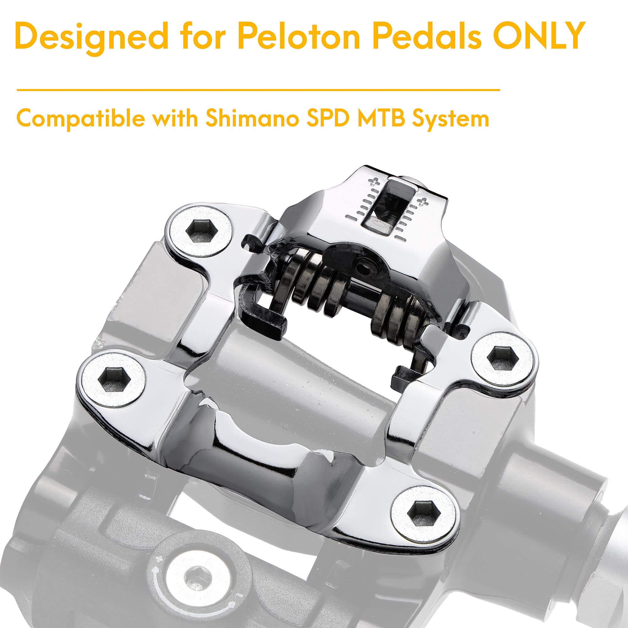 Venzo Bike Bicycle Toe Clips Cage Indoor Exercise Bike Pedal Adapters - Compatible with Peloton Bike Pedal, Convert Look Delta Pedals to Toe Clip Straps Ride with Sneakers - SPD Adapters ONLY - Image 2