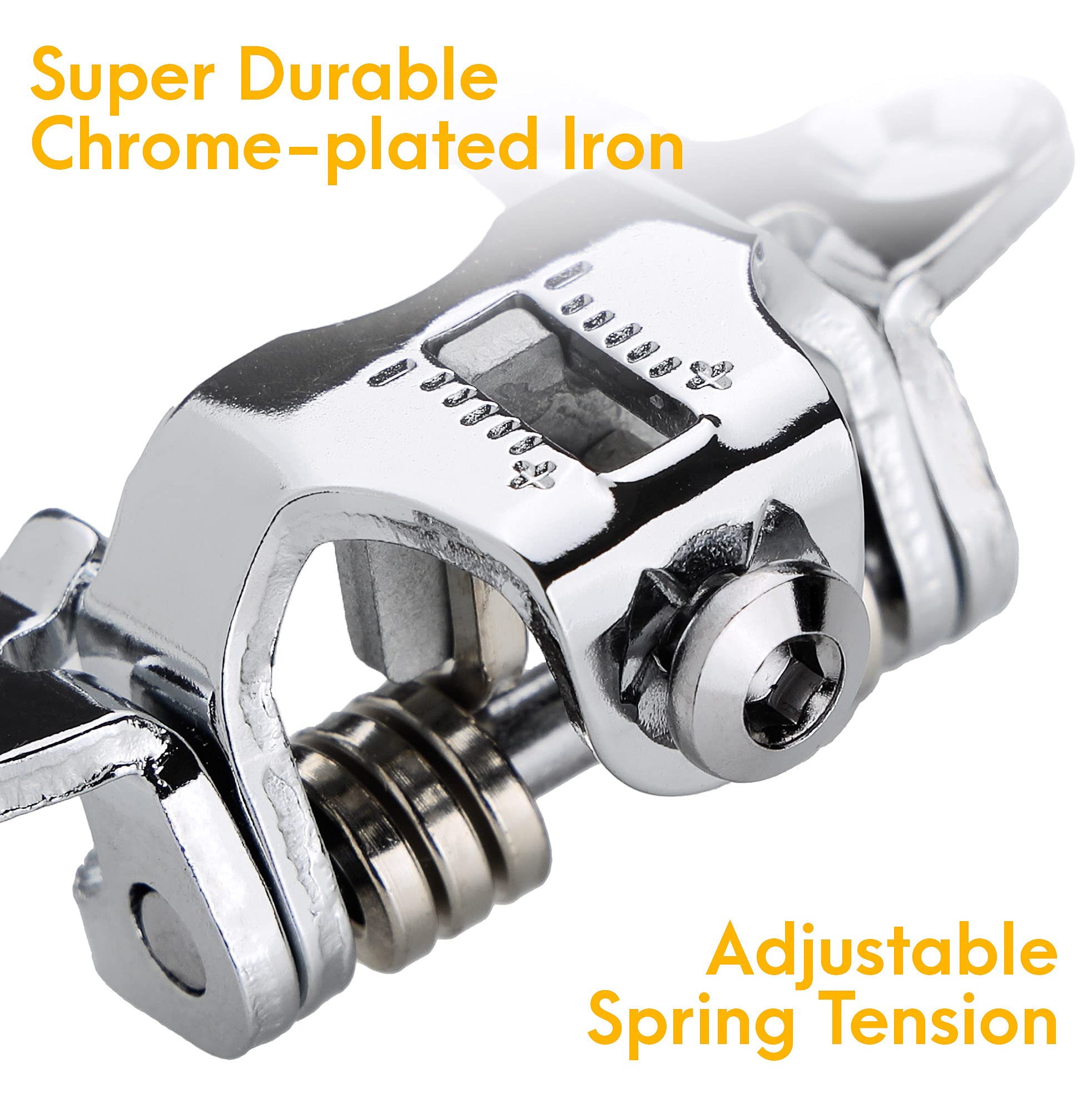 Venzo Bike Bicycle Toe Clips Cage Indoor Exercise Bike Pedal Adapters - Compatible with Peloton Bike Pedal, Convert Look Delta Pedals to Toe Clip Straps Ride with Sneakers - SPD Adapters ONLY - Image 3
