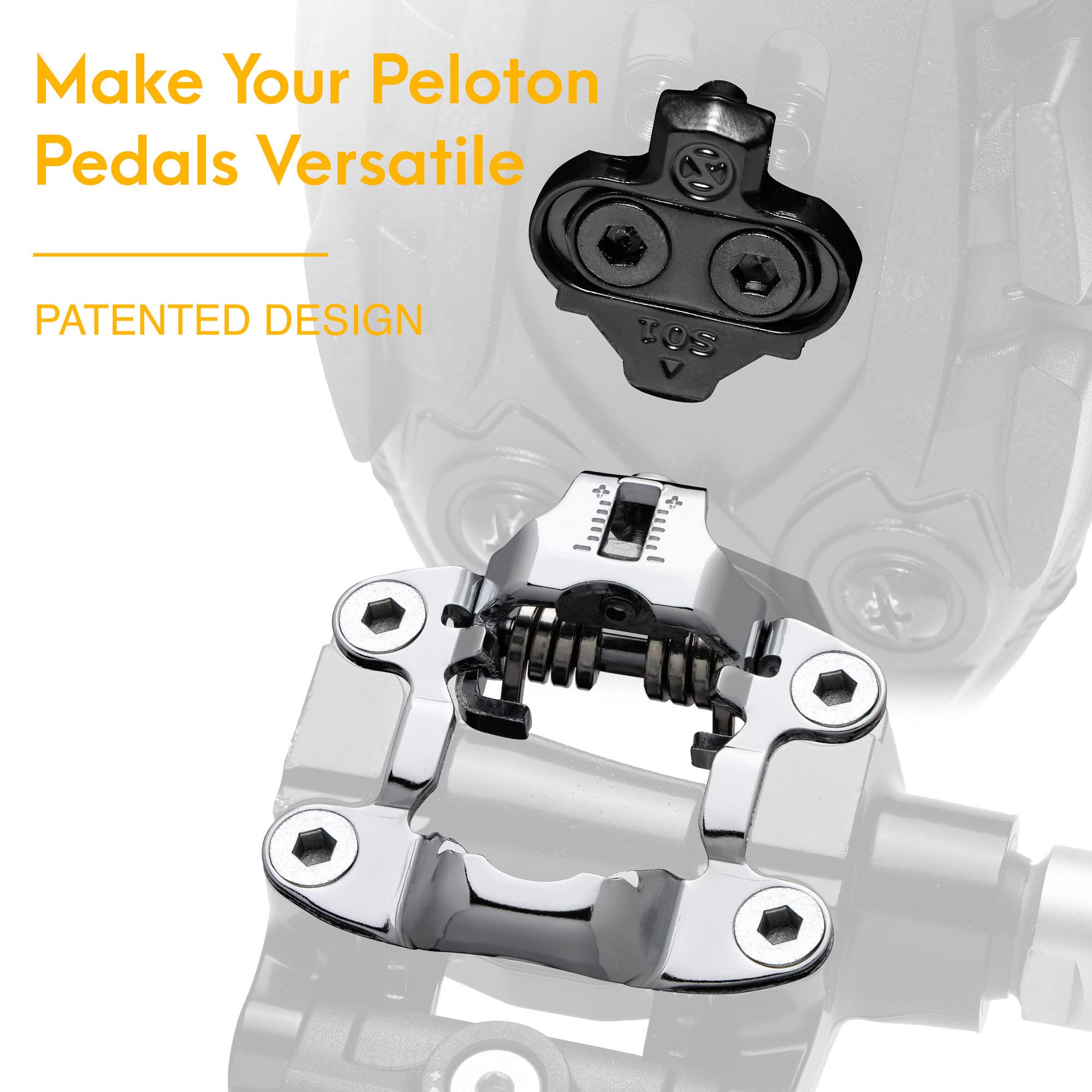Venzo Bike Bicycle Toe Clips Cage Indoor Exercise Bike Pedal Adapters - Compatible with Peloton Bike Pedal, Convert Look Delta Pedals to Toe Clip Straps Ride with Sneakers - SPD Adapters ONLY - Image 6