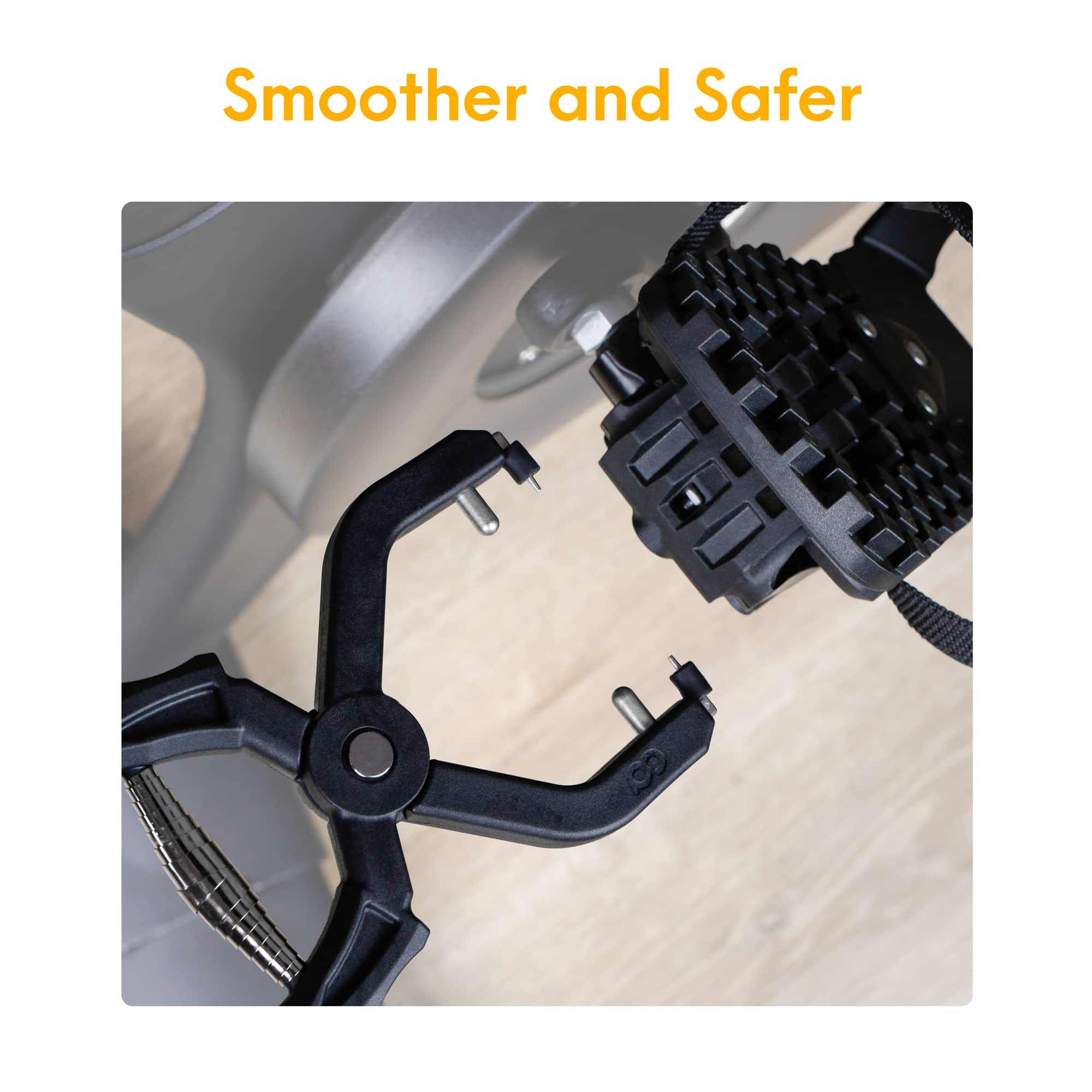 Venzo Bike Bicycle Toe Clips Cage Indoor Exercise Bike Pedal Adapters - Compatible with Peloton Bike Pedal, Convert Look Delta Pedals to Toe Clip Straps Ride with Sneakers - Image 6