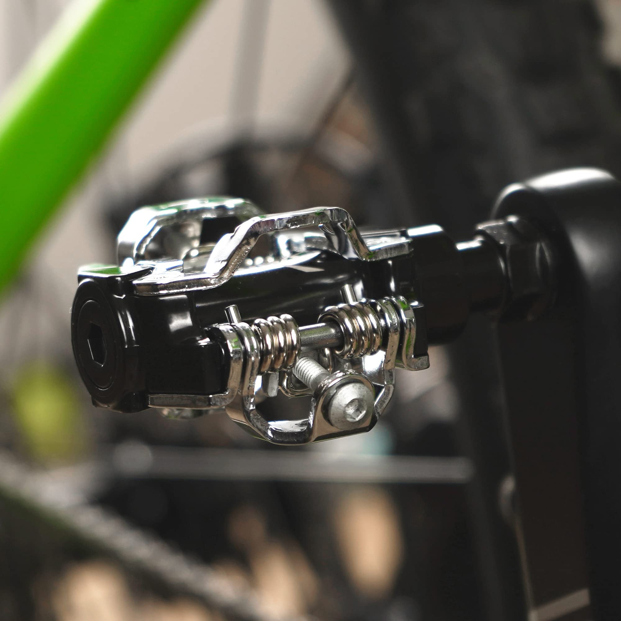 VENZO Compatible with Shimano SPD Mountain Bike CNC Cr-Mo Die-Cast Aluminum Sealed Pedals with Cleats - Dual Platform Clipless Pedals for Mountain Bike Shoes - Easy Clip in & Out - Image 6