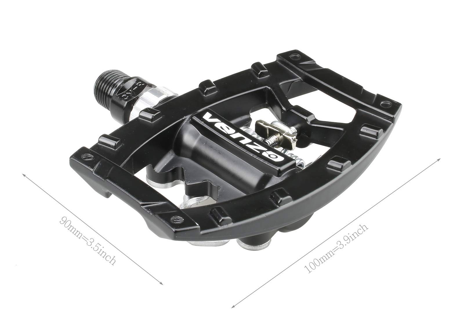 Venzo Dual Function Platform Multi-Use Compatible with Shimano SPD Mountain Bike Bicycle Sealed Clipless Pedals - Dual Platform Multi-Purpose - Great for Touring, Road, Trekking Bikes - Image 3