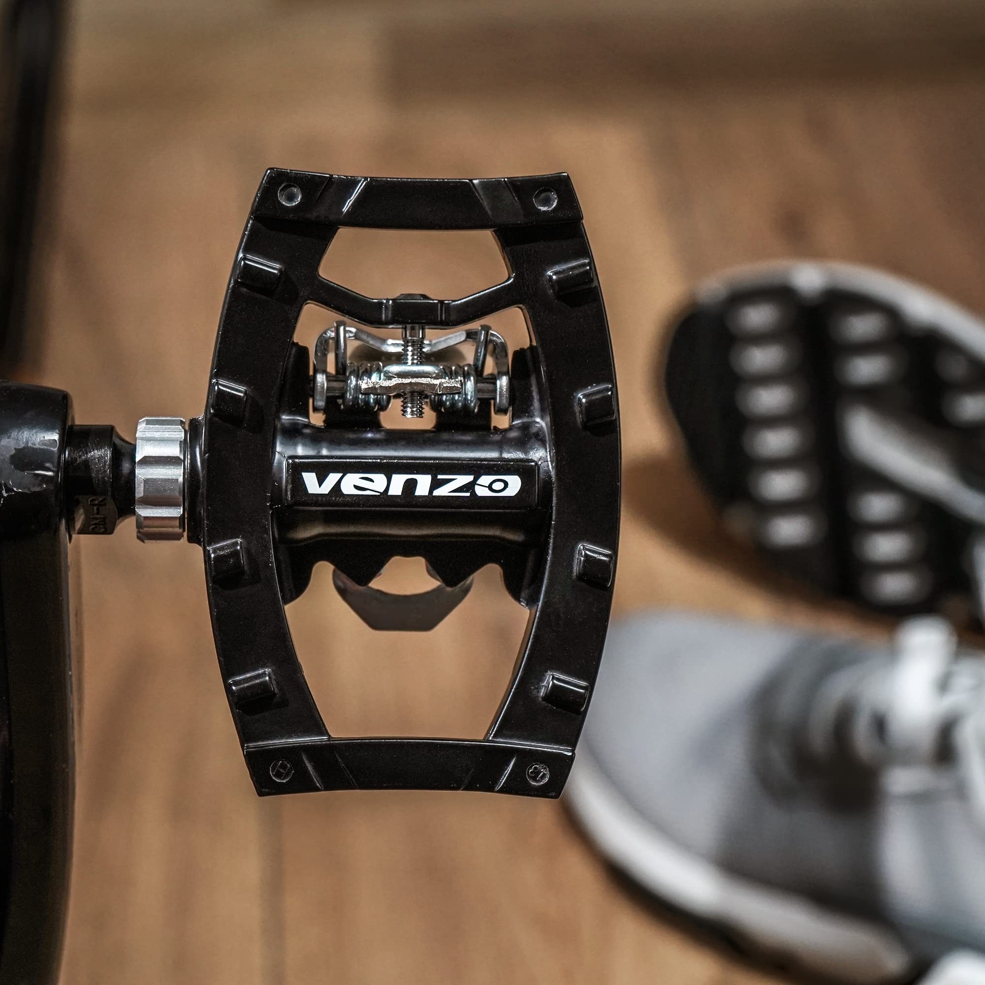 Venzo Dual Function Platform Multi-Use Compatible with Shimano SPD Mountain Bike Bicycle Sealed Clipless Pedals - Dual Platform Multi-Purpose - Great for Touring, Road, Trekking Bikes - Image 5