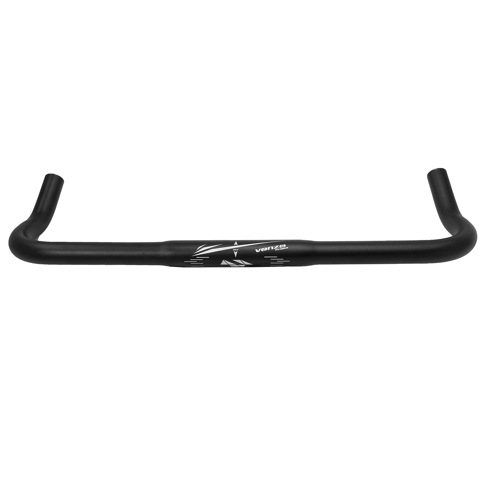 Venzo Fixie Bike Bullhorn Pursuit Handlebars - Great for Fixed Gear Road Track Bicycle Lightweight Aluminum Alloy Bull Bars - 25.4 x 455mm - Image 3