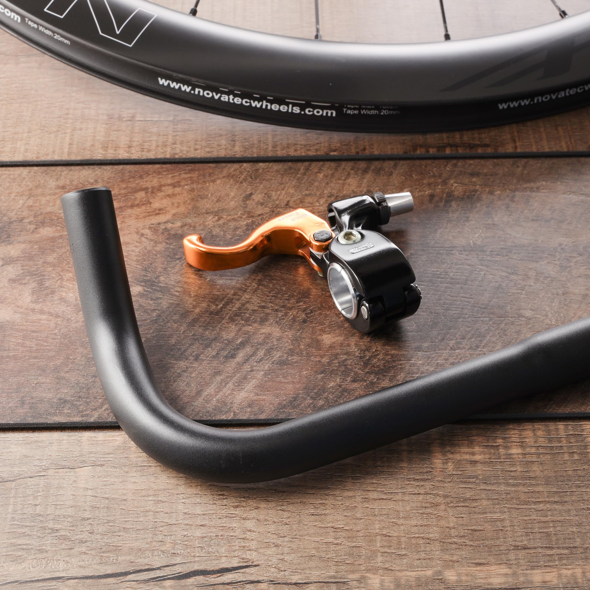 Venzo Fixie Bike Bullhorn Pursuit Handlebars - Great for Fixed Gear Road Track Bicycle Lightweight Aluminum Alloy Bull Bars - 25.4 x 455mm - Image 5