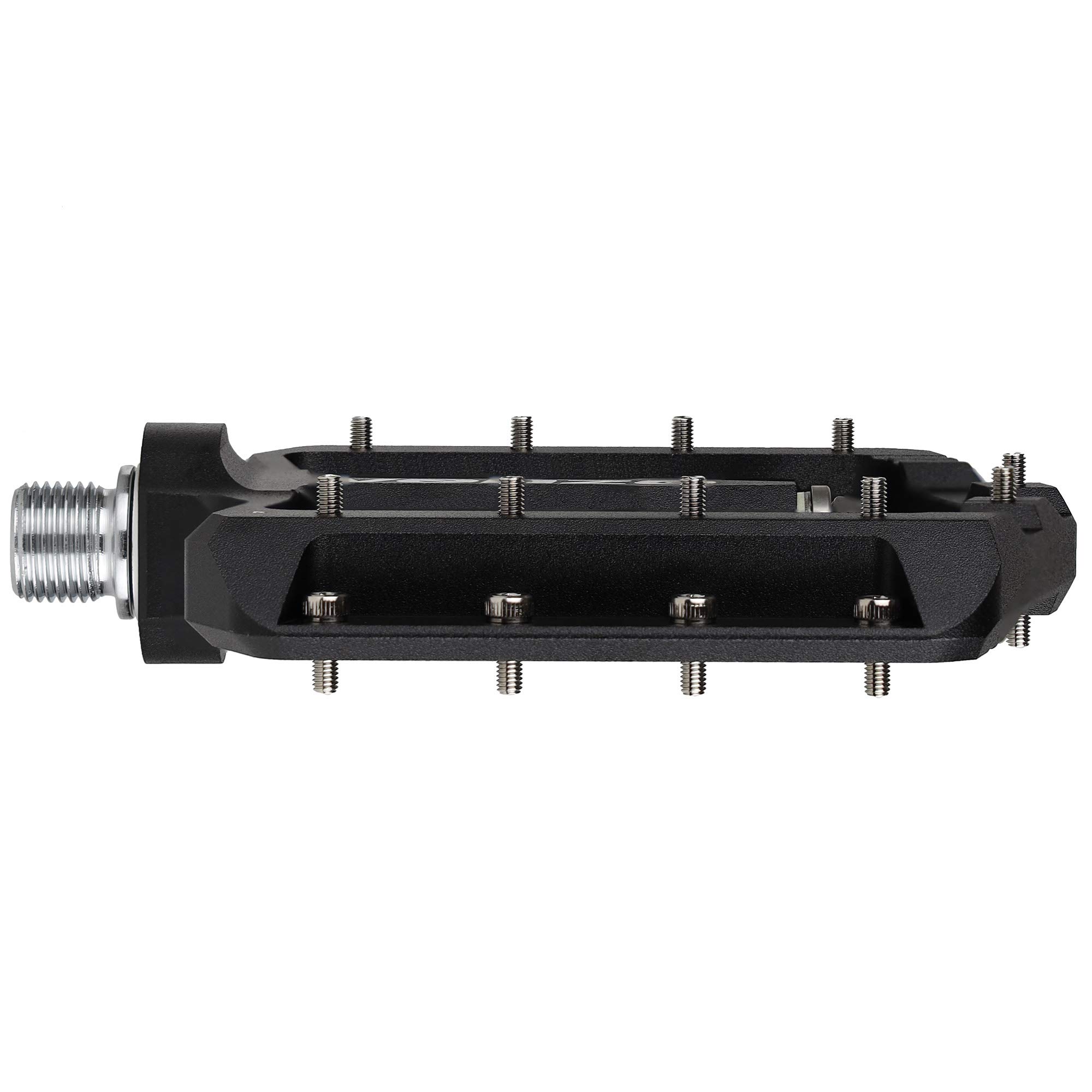 VENZO Flat Mountain BMX MTB CNC Bike Sealed Oversized Bearing Pedals - Large Bicycle Platform -98mm x 98mm- 15mm Thickness - Pedals 9/16" with Anti-Skid Anti-Slip Nail - Downhill - Image 3