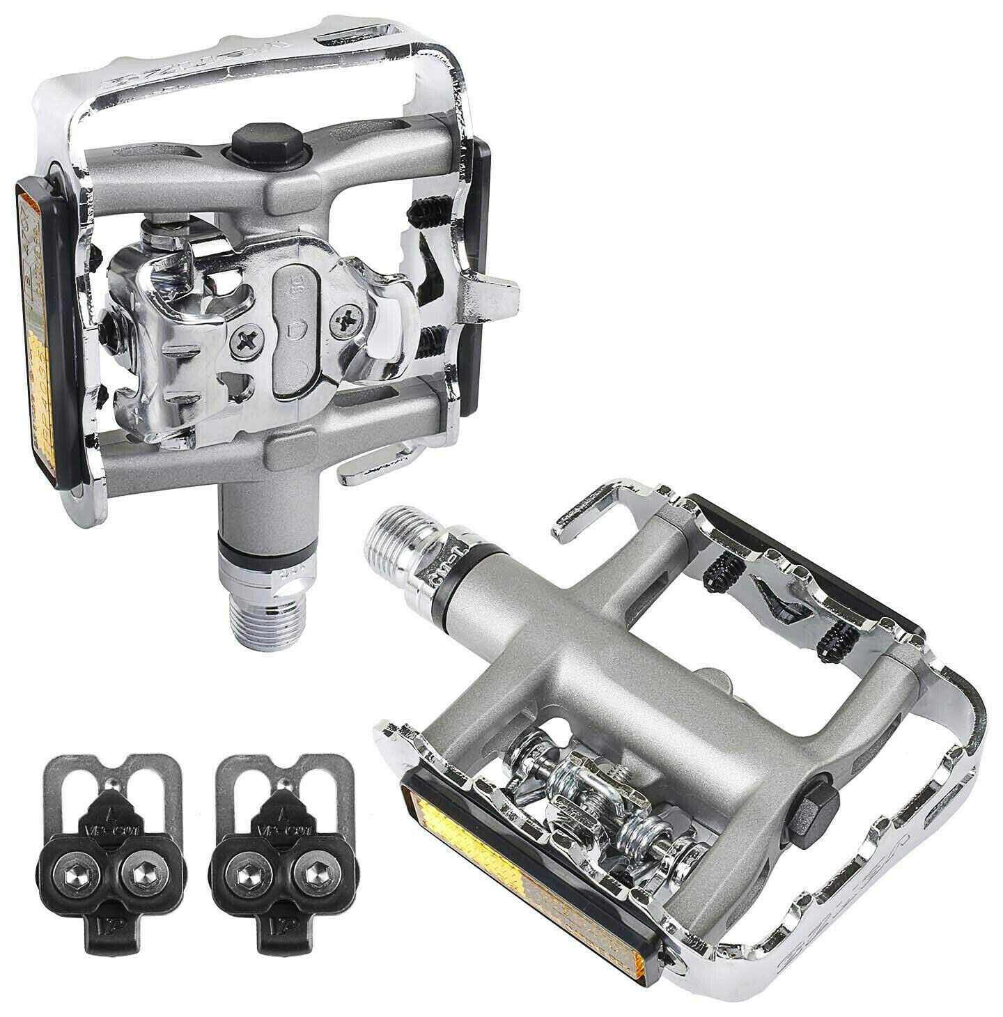 VENZO Multi-Use Compatible with Shimano SPD Mountain Bike Bicycle Sealed Clipless Pedals - Dual Platform Multi-Purpose - Great for Touring, Road, Trekking Bikes - Image 3