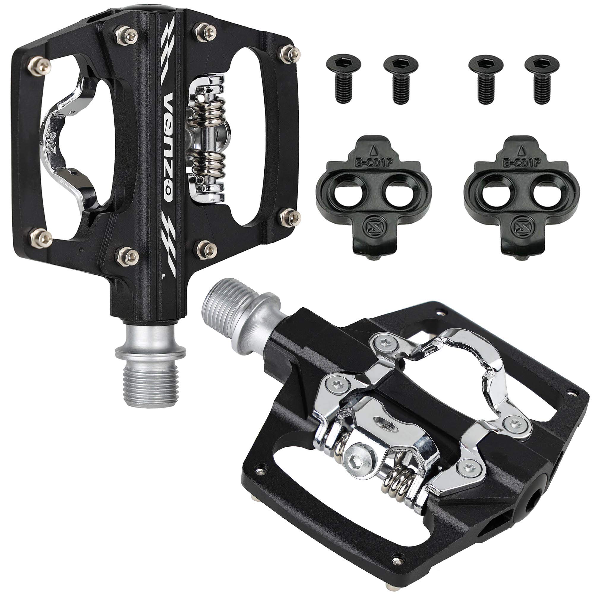Venzo Multi-Use Compatible with Shimano SPD Mountain Bike Bicycle Sealed Clipless Pedals - Dual Platform Multi-Purpose - Great for Touring, Road, Trekking Bikes - Image 3