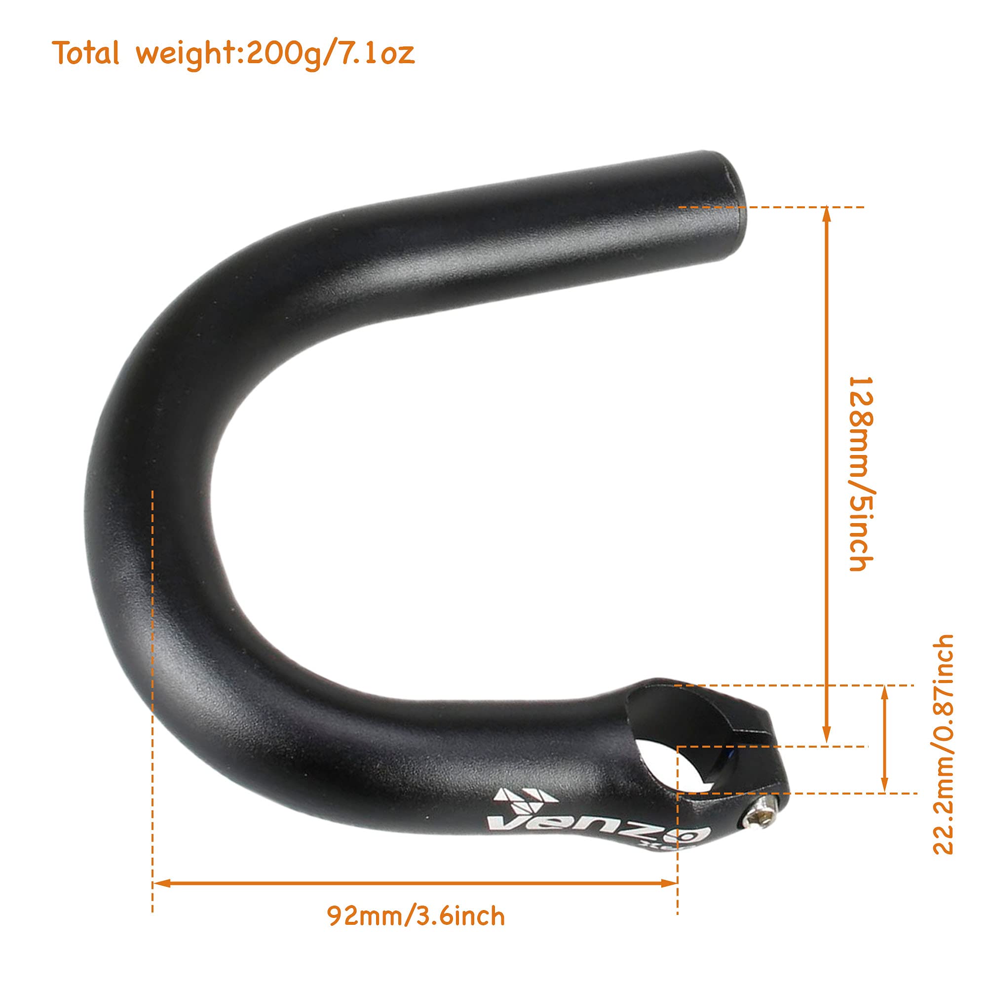 Venzo Road Bicycle Bike Adapter Handlebar Flat Bar to Drop Bar Ends - Mountain Bike to Road Bike Type - Image 5