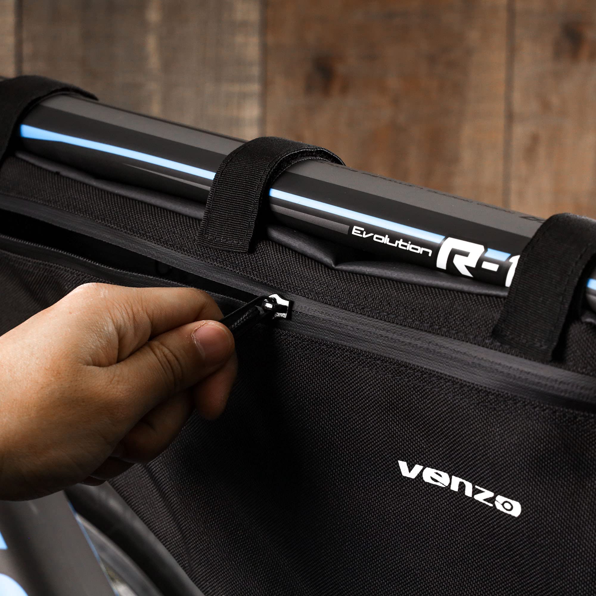 Venzo Road Mountain Bike Bicycle 2.5L 210D Waterproof Polyester Under Frame Top Tube Front Storage Triangle Pouch Bike Touring Packing Bags - Image 4